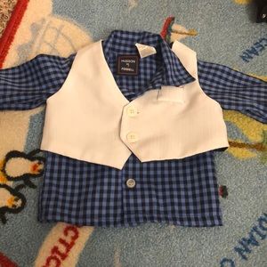 NWOT Button down & vest